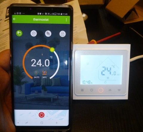 Thermostat with the ability to control through wi-fi