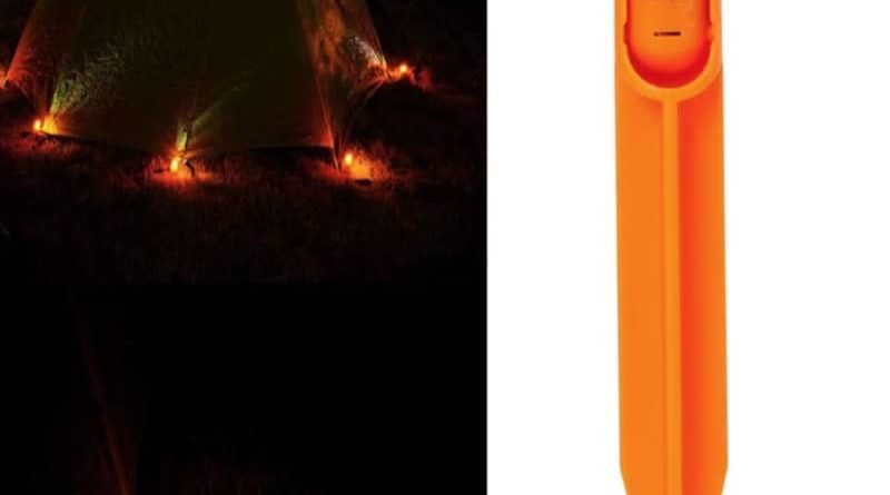 Peg with LED-backlit tent