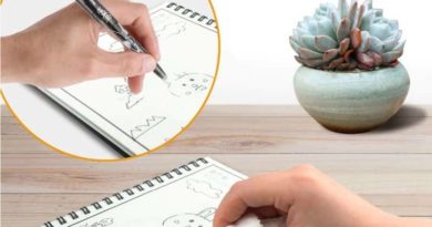 Refillable notebook with erasable pages