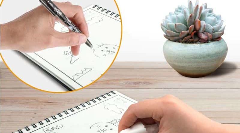 Refillable notebook with erasable pages