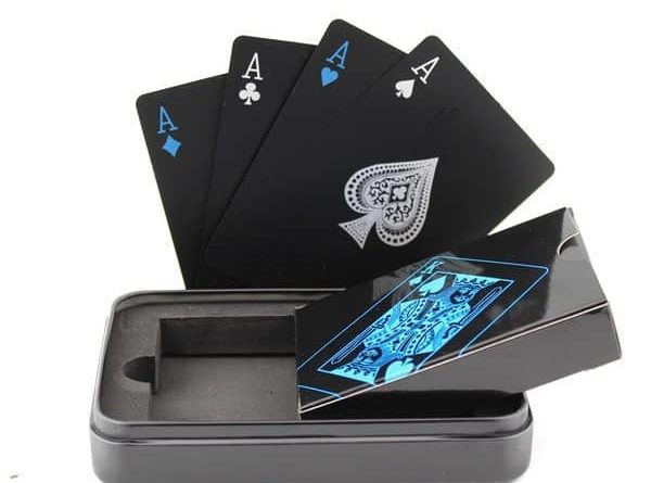 Set of playing cards in weatherproof box