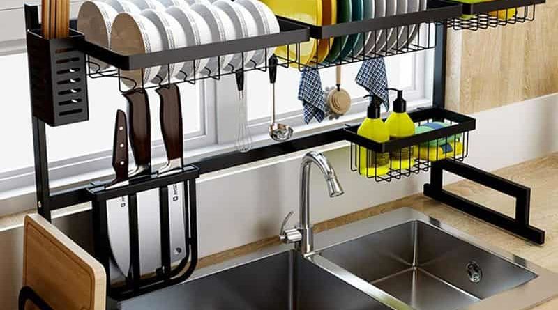 Large counter for drying dishes